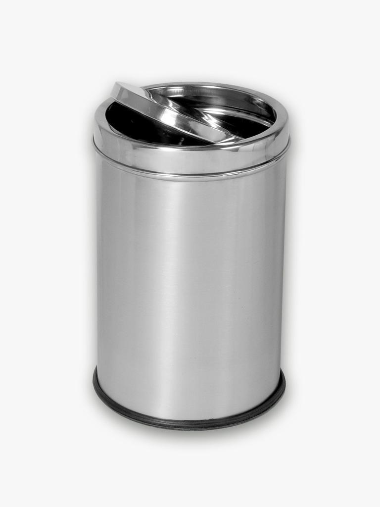 Zenon Plain Swing Bin - High Quality Stainless Steel, Extra Large Capacity 10x28 Inches | Durable Design For Commercial And Household Use, Extra Wide Opening Ideal For Busy Kitchens