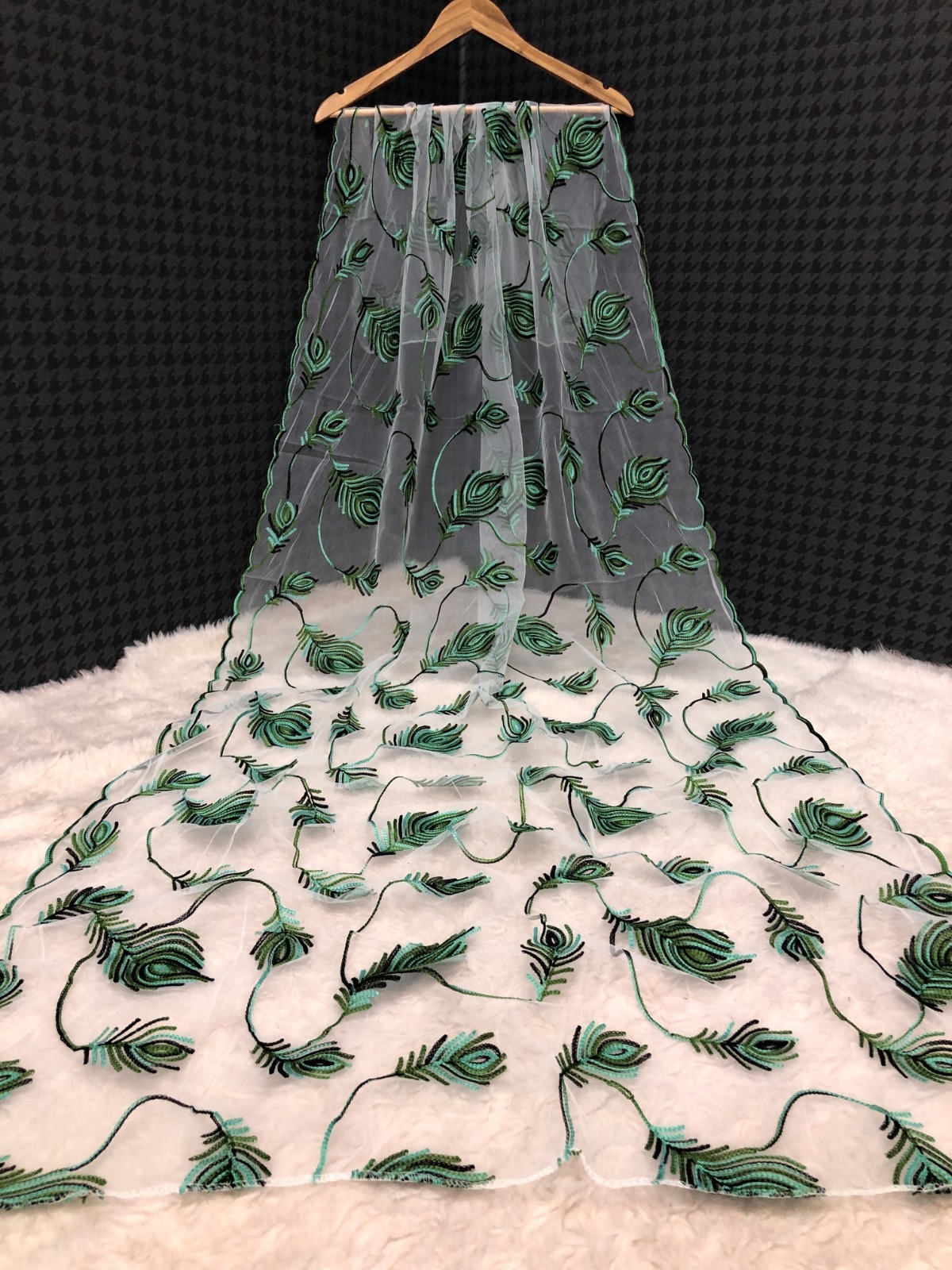 Fancy Embroidery Net Dupatta