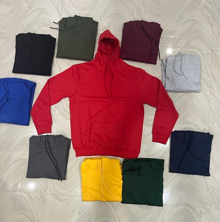 Fleece Hoodies With Kangaroo Pocket - Cotton Blend, Sizes M, Xl, Xxl | Cool Max, Designed For Men, Ideal For Casual Wear