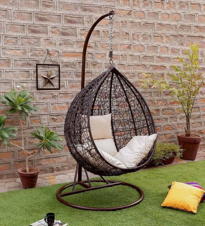 Outdoor Cane Swing Chair - Assembly: No Assembly Required