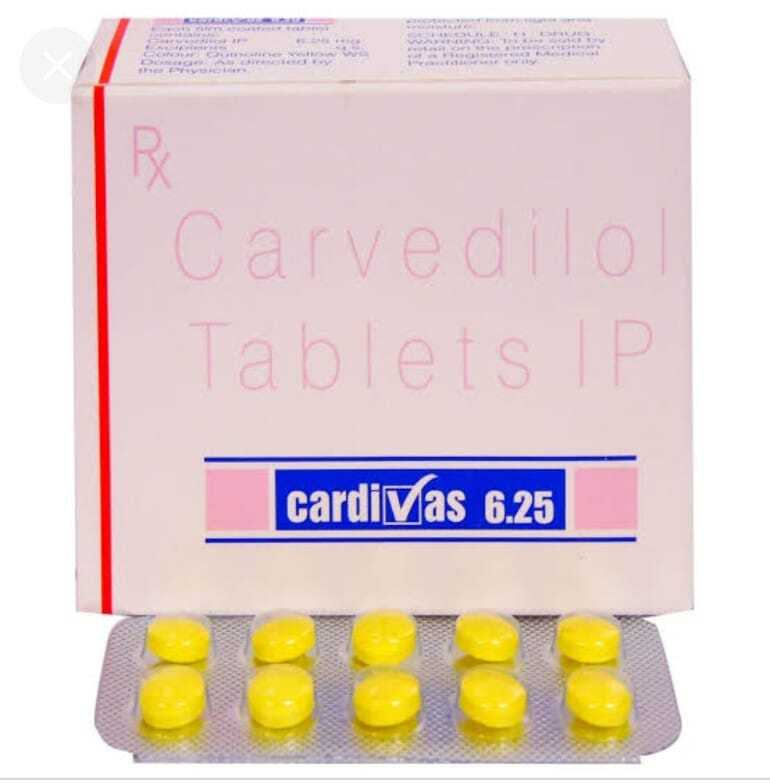 Cardivas - 6.25 Mg Tablet | Unisex, Enhances Cardiovascular Health, Caevedilol Composition, 10 Tabs, Quality Assured