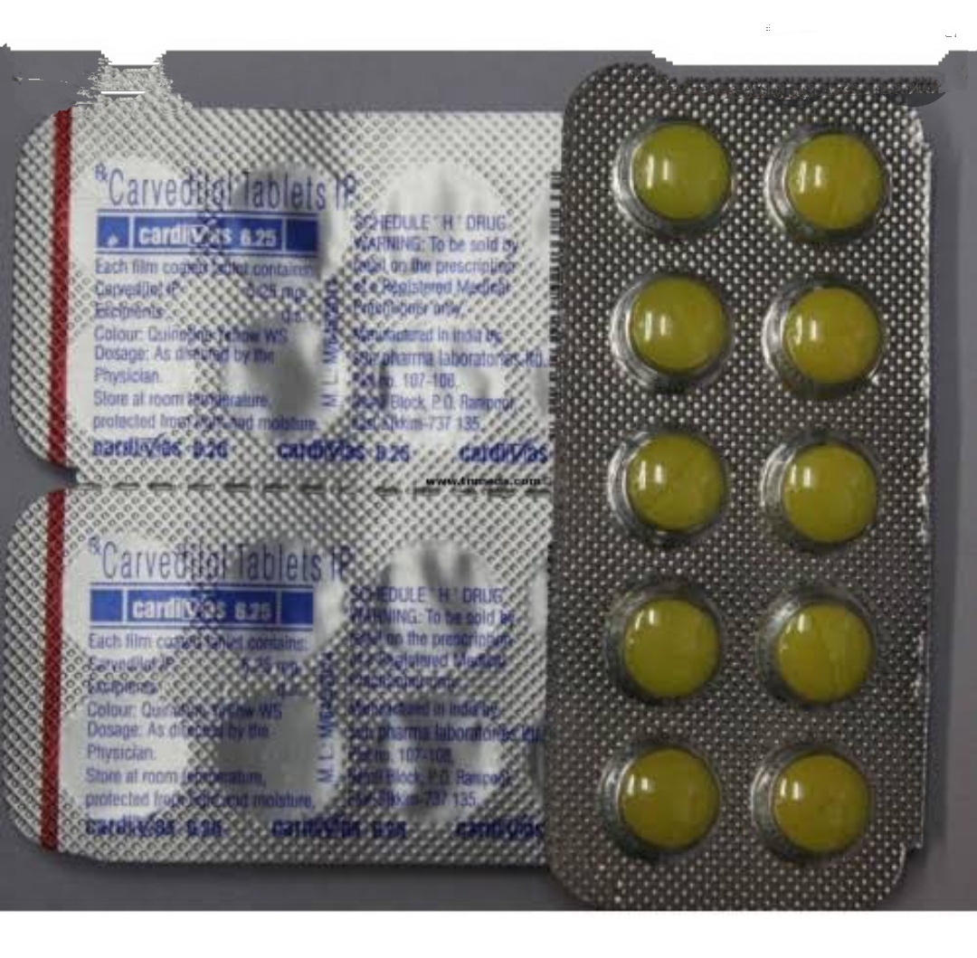Cardivas - 6.25 Mg Tablet | Unisex, Enhances Cardiovascular Health, Caevedilol Composition, 10 Tabs, Quality Assured
