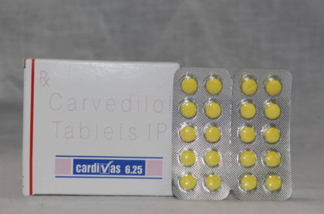 Cardivas - 6.25 Mg Tablet | Unisex, Enhances Cardiovascular Health, Caevedilol Composition, 10 Tabs, Quality Assured
