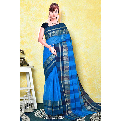 Blue Tant Rani Saree - Color: Different Available