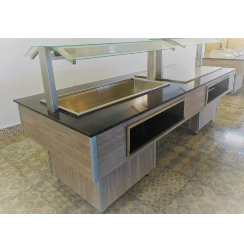 Silver Salad Bar Counter
