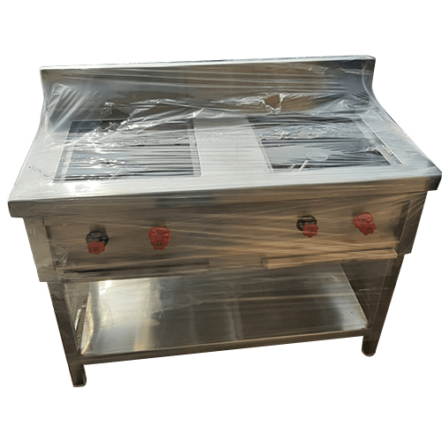 Silver Two Burner Chinese Range