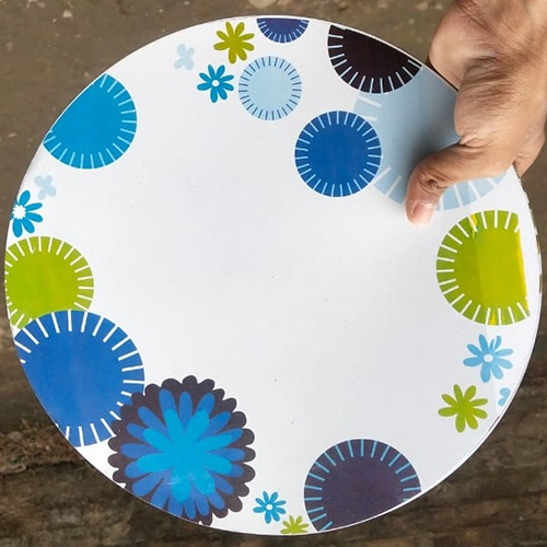 Multicoloured Duplex White Round Cutting Sheet