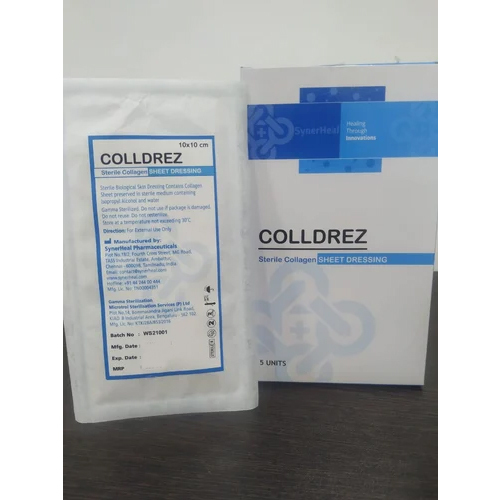 White Colldrez 15X30 Cm Sterile Collagen Wet Sheet