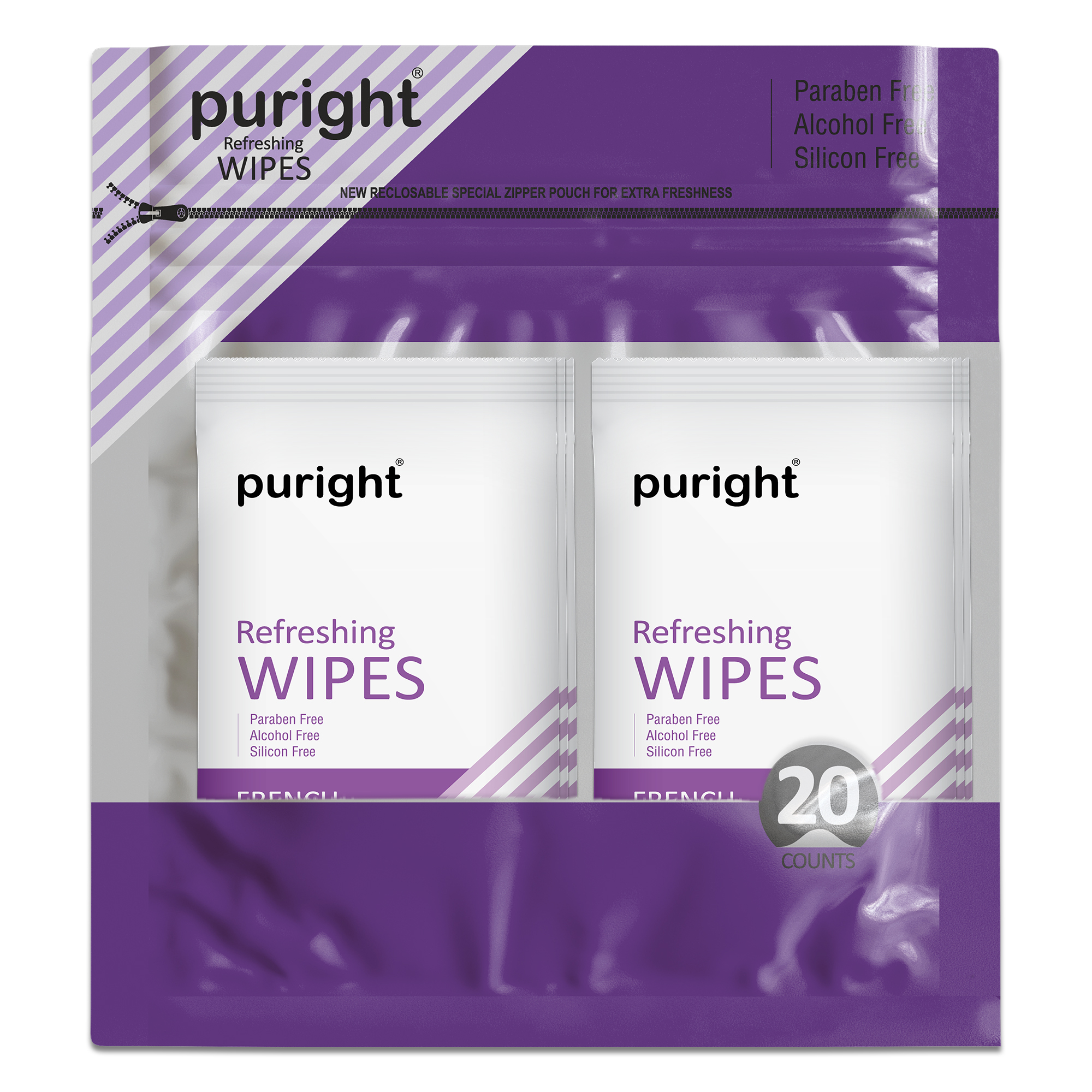 Lavender Wet Wipes - Non Woven Fabric 15 X 20 Cm White | Natural Biodegradable Antibacterial For Refreshing And Deep Cleansing