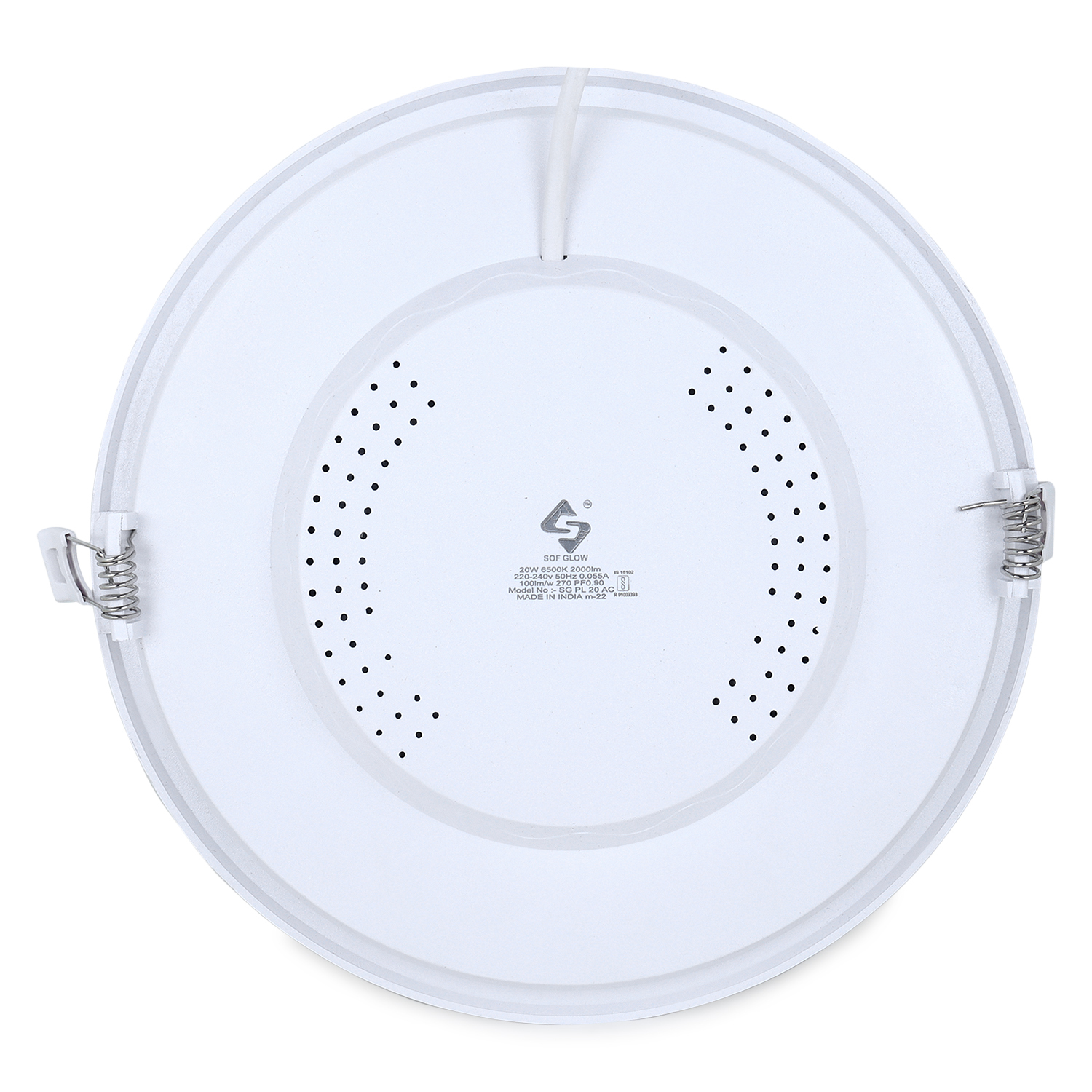 20w Led Panel Light Rd Cw - Aluminium | Round Shape, Cool White Color, 1200 Lm Brightness, 220-240v, 50hz Power Supply