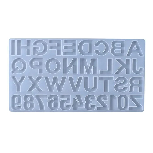 White Alphabet Mold For Resin Art