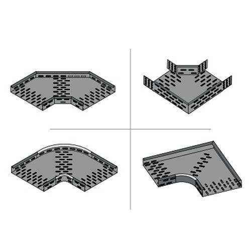 Bend 90 Degree - Steel, Perforated Through Design | White Color, Powder Coated Finish