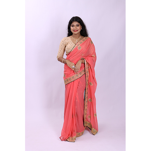 Casual Pink Shade Designer Saree