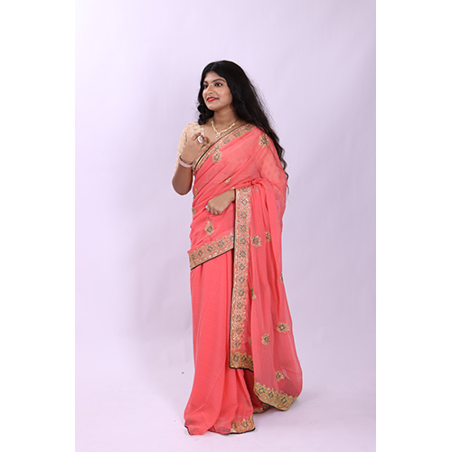 Casual Pink Shade Designer Saree