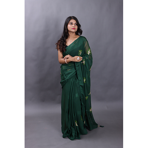 Casual Dark Green Fancy Saree