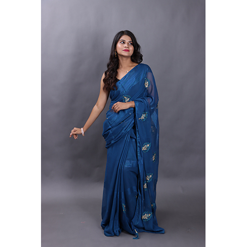Casual Blue Designer Saree