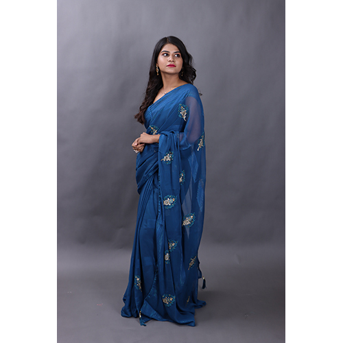 Casual Blue Designer Saree