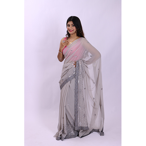 Casual Grey Fancy Saree