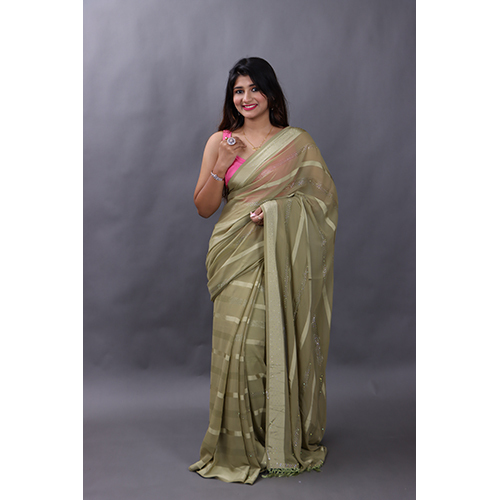 Casual Green Shade Fancy Saree