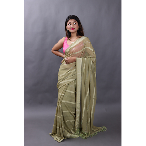 Casual Green Shade Fancy Saree