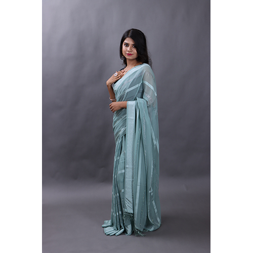 Casual Blue Shade Fancy Saree