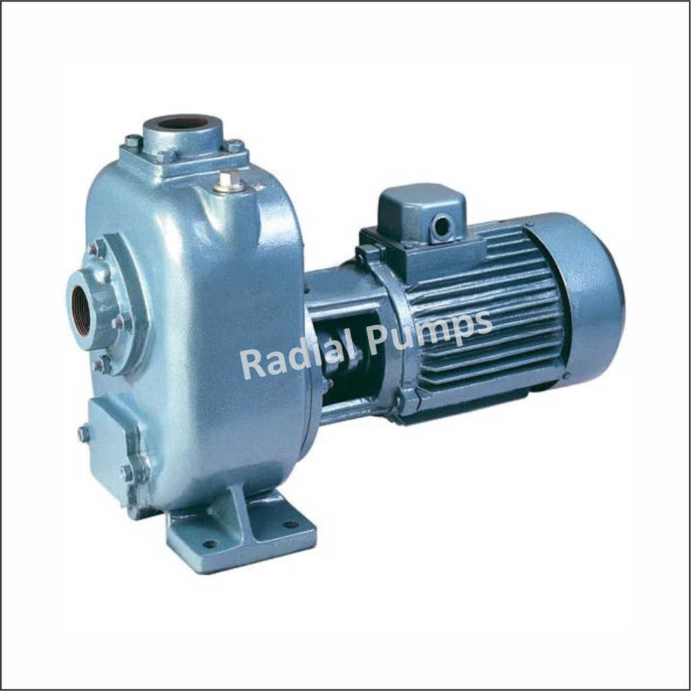 Self Priming Non Clog Pump - 32 Mm To 80 Mm Size, High Pressure, Electric Power Source, Horizontal Shaft Orientation, 1 Year Warranty