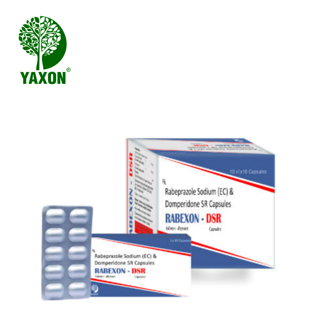 Rabosec Dsr - Rabeprazole Sodium 20 Mg + Domperidone 30 Mg (Sustained Release) Capsule | Treats Gastric Issues Relieves Heartburn Difficulty Swallowing And Persistent Cough Dietary Supplement Recommended Dosage Twice A Day Storage Below 25 Degrees Celsius