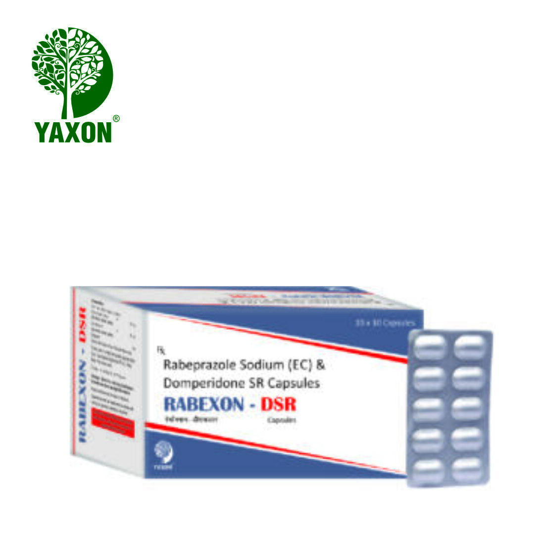 Rabosec Dsr - Rabeprazole Sodium 20 Mg + Domperidone 30 Mg (Sustained Release) Capsule | Treats Gastric Issues Relieves Heartburn Difficulty Swallowing And Persistent Cough Dietary Supplement Recommended Dosage Twice A Day Storage Below 25 Degrees Celsius
