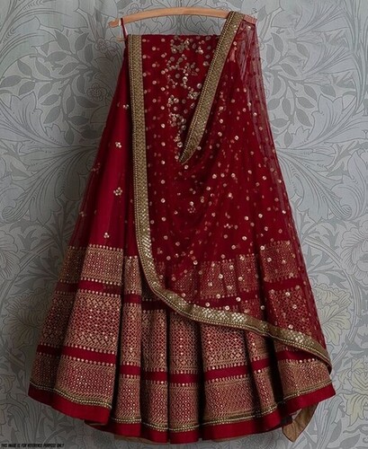 Ineffable maroon georgette sequence lehenga