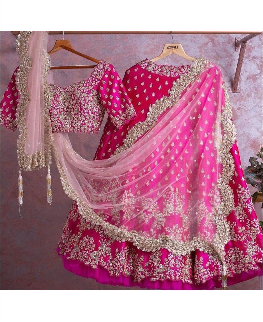 Pink Colored Sequence Embroidery Work Designer Lehenga Choli