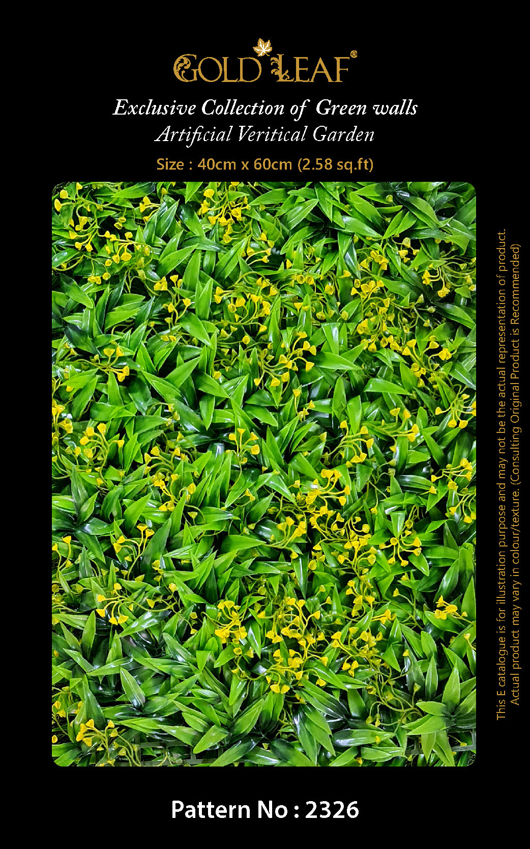 Artificial Vertical Gardens - Feature: Washable