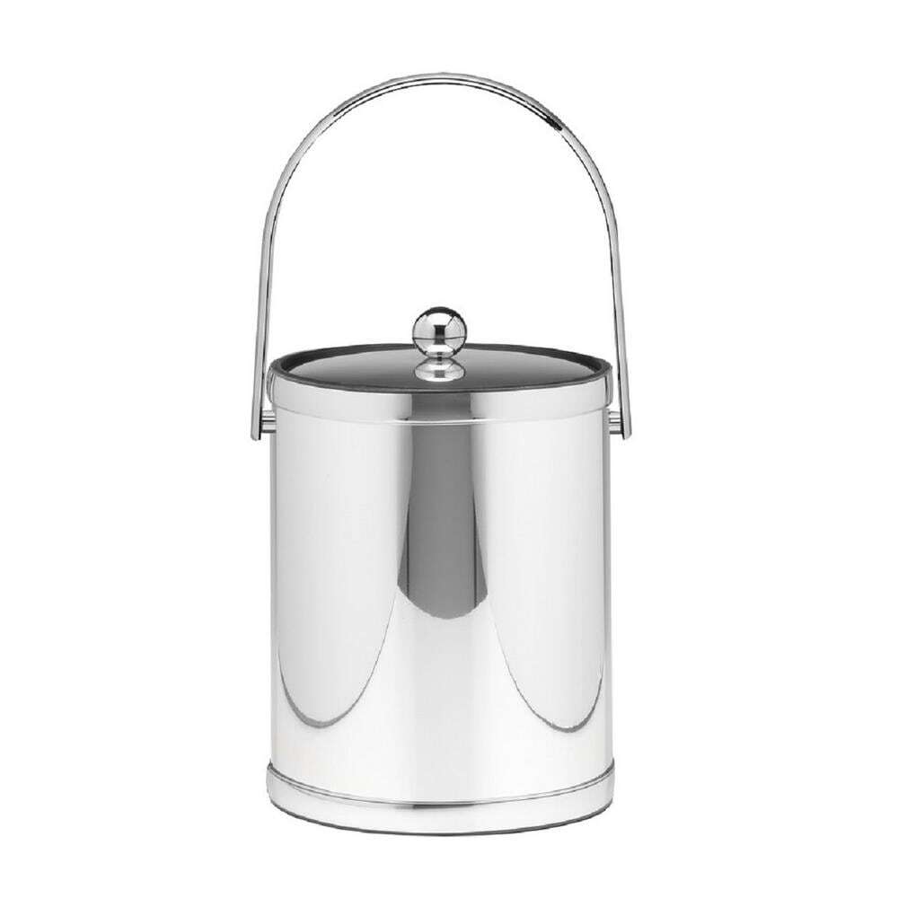 Ice Bucket - Stainless Steel, 7.8x7.8 Inches , White/black/copper, 10 Liter/day Capacity, Weighs 10lbs