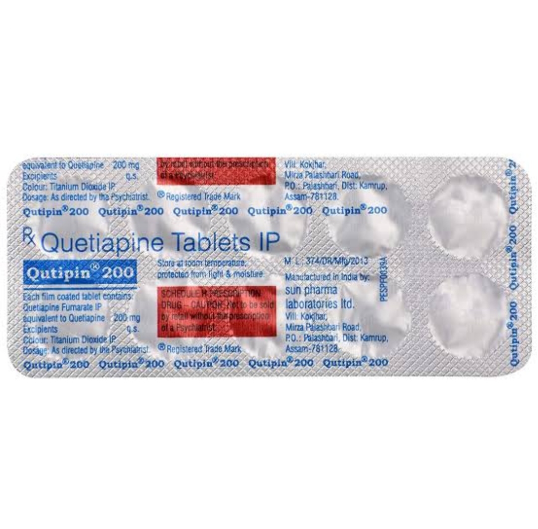 Qutipin 200 Tablets Ingredients: Quetiapine