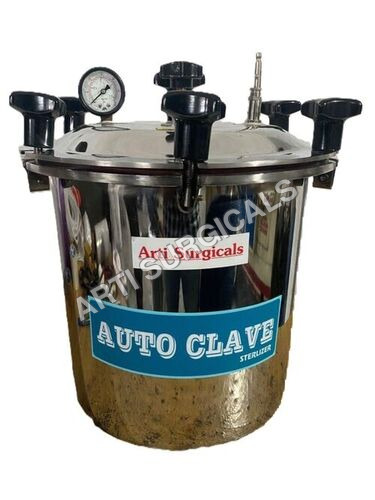 Vertical Portable Autoclave 22 Ltr 12x12 - Stainless Steel, 5-20 Liter Chamber Capacity, Lightweight 20-50 Pounds for Easy Transport and Use