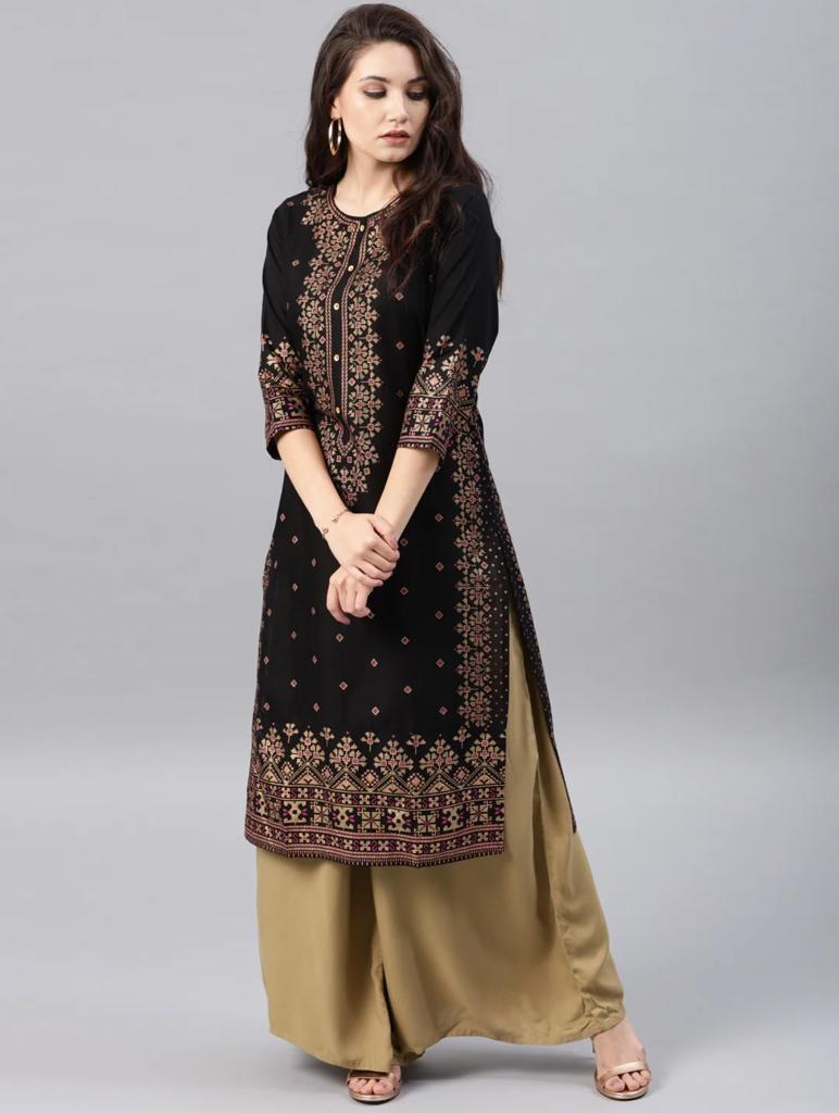 Kurti Plazzo - Bust Size: Free Size