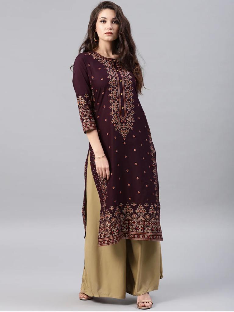 Kurti Plazzo - Bust Size: Free Size