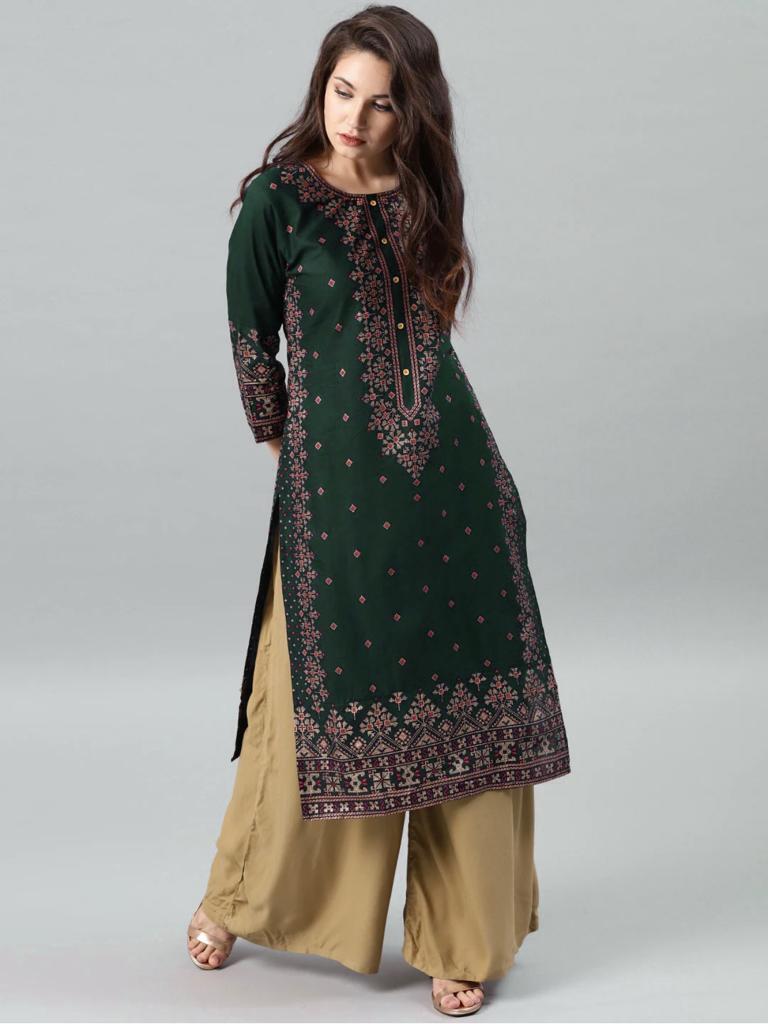 Kurti Plazzo - Bust Size: Free Size