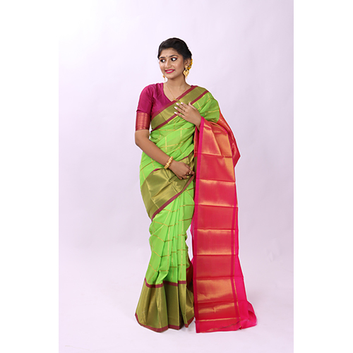 Silk Light Green Kanjivaram Saree