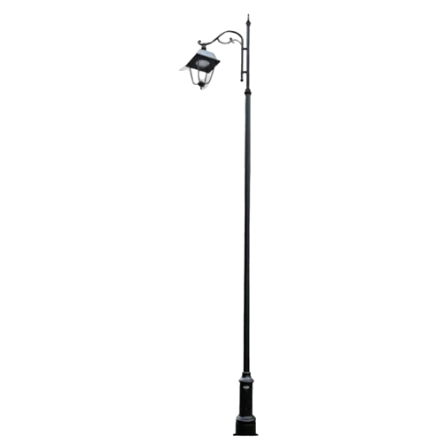 Black Mild Steel Street Lighting Pole