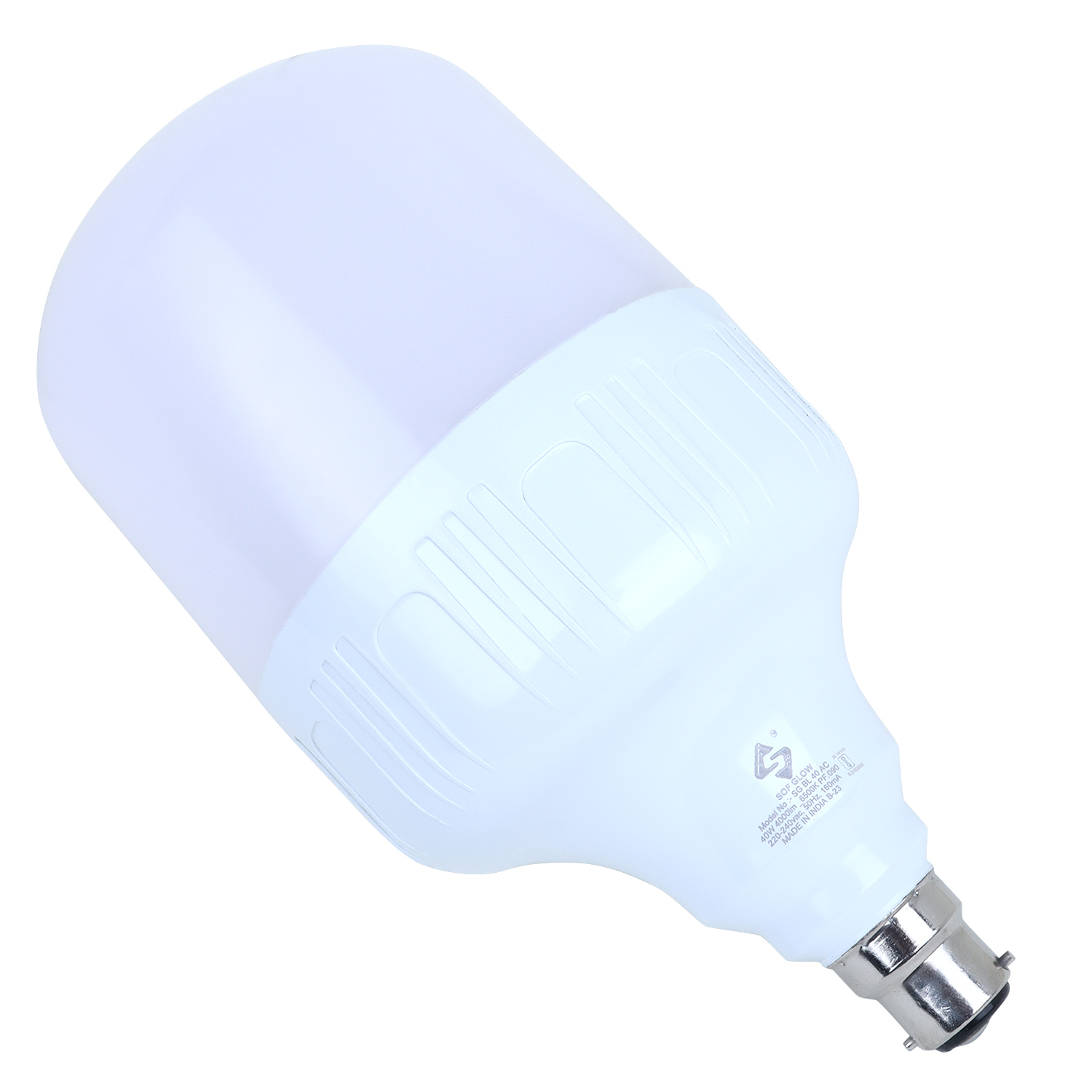40w Led Dob Bulb T-120 Lb B-22 Cw - Aluminum Mcpcb 1.5mm / Dia 112mm / Spd Circuit / 4kv 440 Aluminium Ppt Housing T-100mm Lb Dome, Cool White Sof Glow, 15 Month Warranty