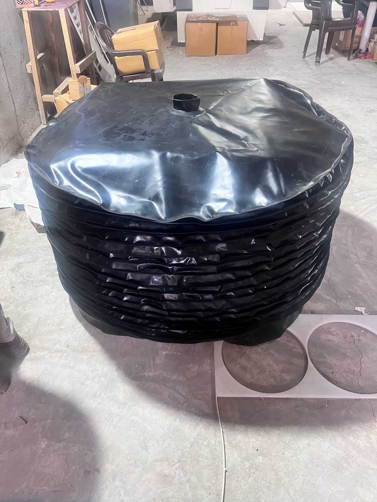 Round Bin Bellow Cover - Color: Black