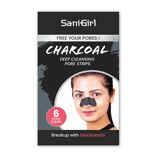 Charcoal Deep Cleansing Pore Strip - Medical Grade Silicone, Black Color | Herbal Infused, Smudge Proof, For All Skin Types, 36 Months Shelf Life