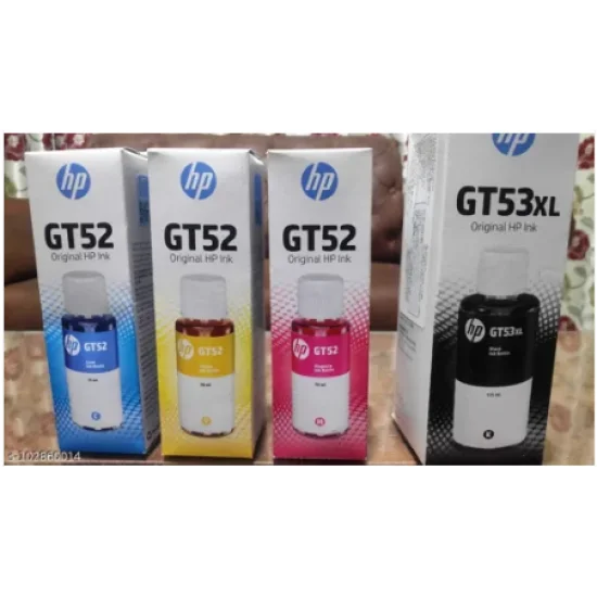 Hp Ink Bottle Black And Color Combo Set Of 4 Gt53 Xl And Gt52