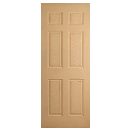 6 Panel Skin Wooden Doors - Solid Wood, Standard Size, Multicolored Finish | Entry Doors with Sliding Windows for Industrial and Commercial Use