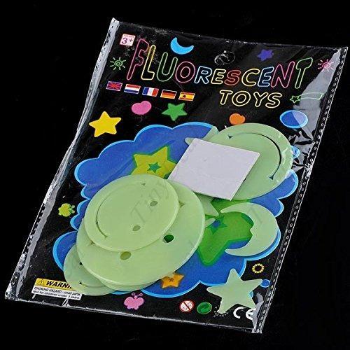 Glow In The Dark Stars And Moon - 6 Piece Fluorescent Wall Stickers | Perfect For Kids Nursery, Educational Constellation Decor, & Dreamlike Sleep Aid
