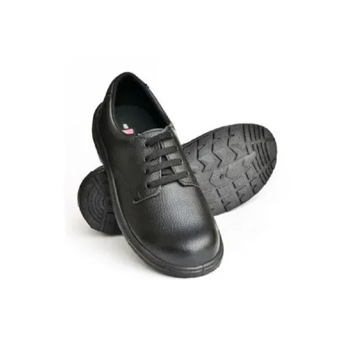 Safety Shoes - Leather Upper, Unisex Lace Style, Black Color | Durable Design for Versatile Outdoor Use and Everyday Wear