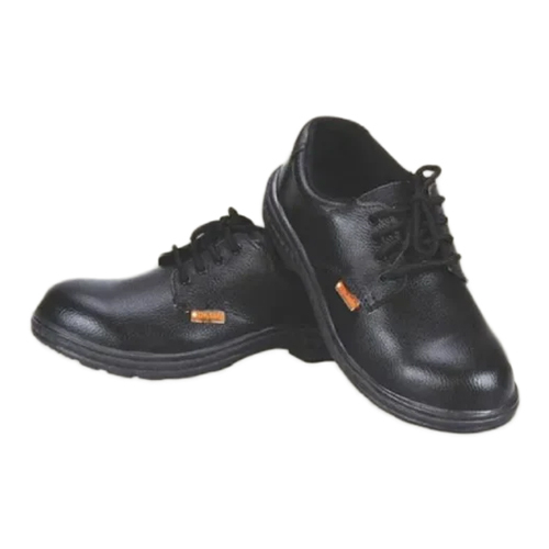 Mangla Dr. Safe Safety Shoes - Black Leather, Unisex, PVC Insole & Outsole, Lace-Up Style | Ideal for Workshops and Hazardous Environments