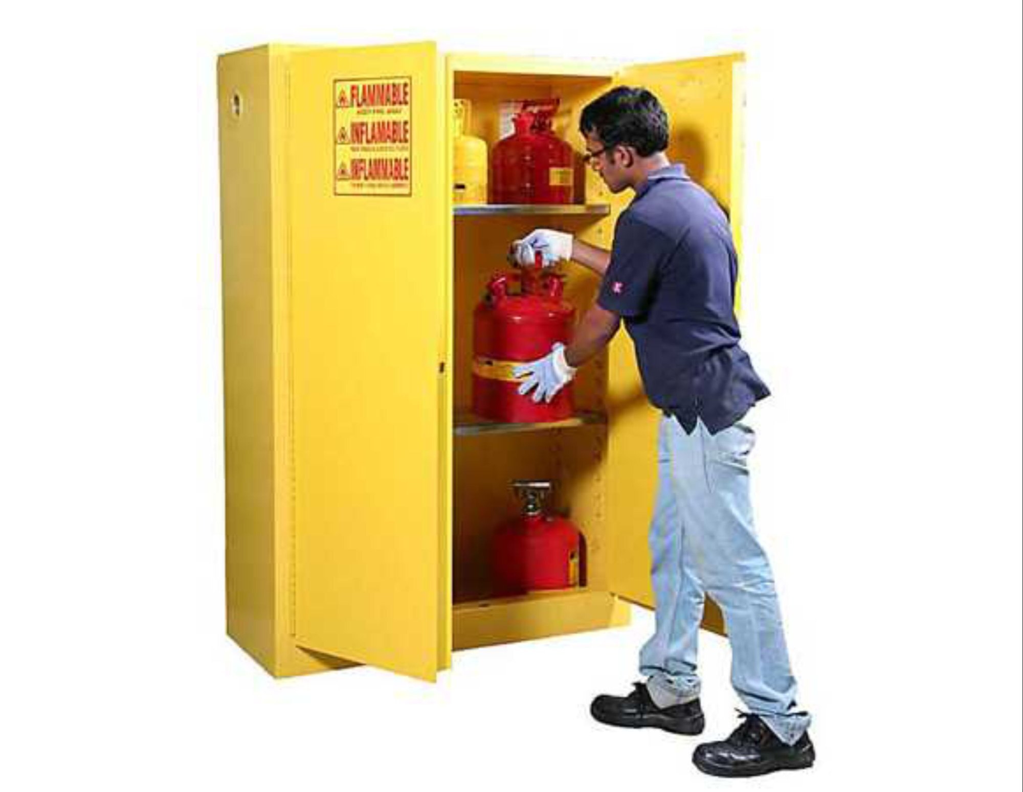 Safety Cabinet - Steel 36x24x72 Inches Bright Orange Finish | Enhanced Security Locking Mechanism Fire-resistant Design Spacious Storage Capacity