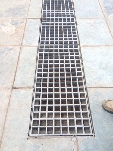 Drainage Cover FRP Grating - Grey, Lightweight Corrosion Resistant FRP Material, Non-Conductive and Low Maintenance