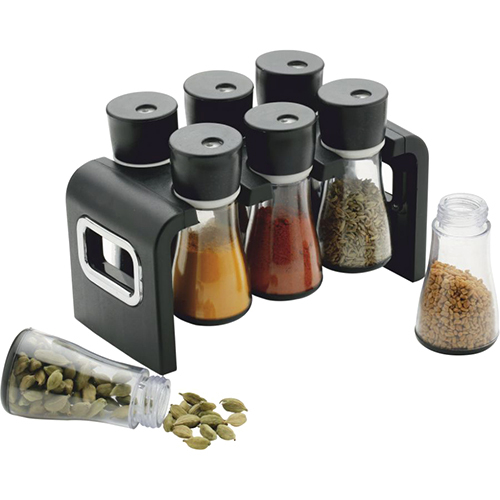 Unique Spice Rack - Color: Black